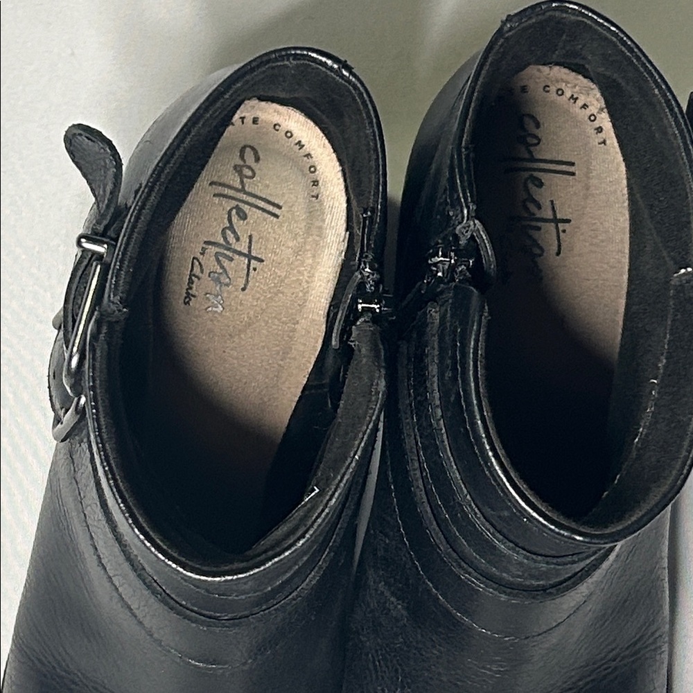 Collection, clerks Black Leather Ankle Boots - Picture 6 of 7